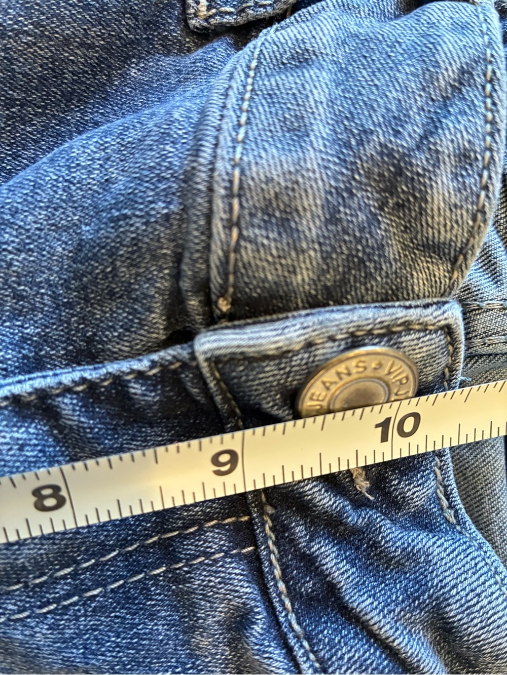 VIP Medium Blue Wide-Leg Tie Detail Jeans - Picture 8 of 9